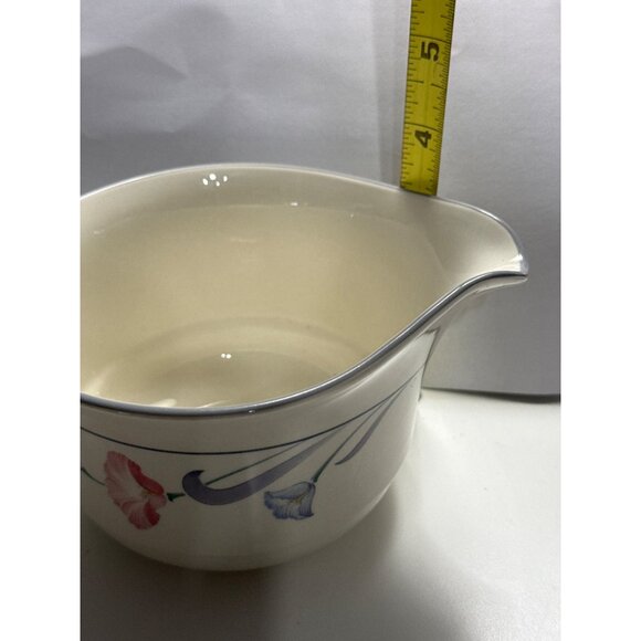 Lenox Glories On Grey Chinastone Open Sauce/ Gravy Boat Discontinued USA - Picture 5 of 6